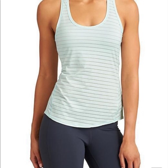 Athleta Tops - Athleta Sheer Striped Racer Back Tank Sz 2X NWOT
